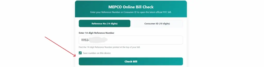 Enter & Hit Check Bill