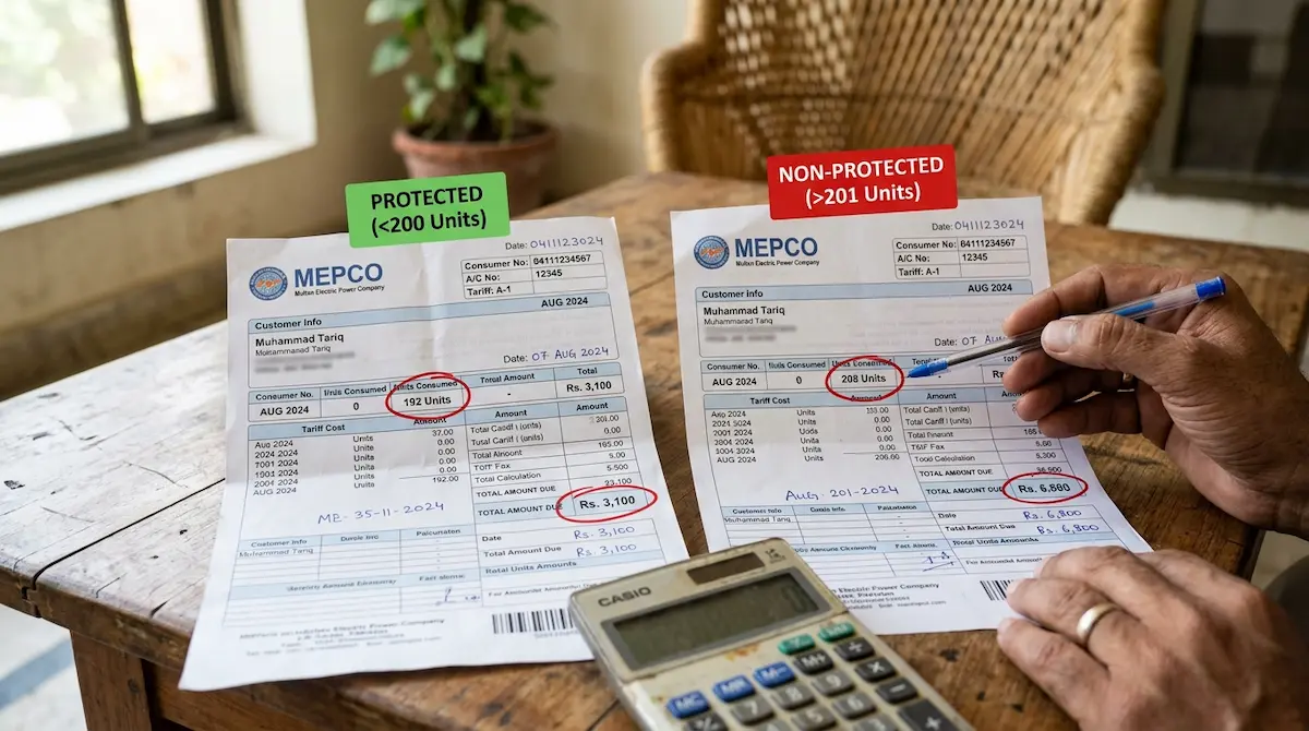 Protected vs Non-Protected MEPCO Bill Big Savings